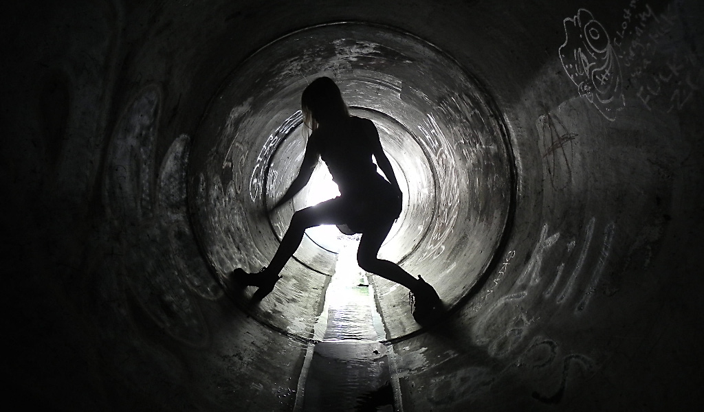 In the sewers